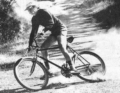 G.F. with earliest Charlie Cunningham brakes and fork on his Hotrodded Ritchey.jpg