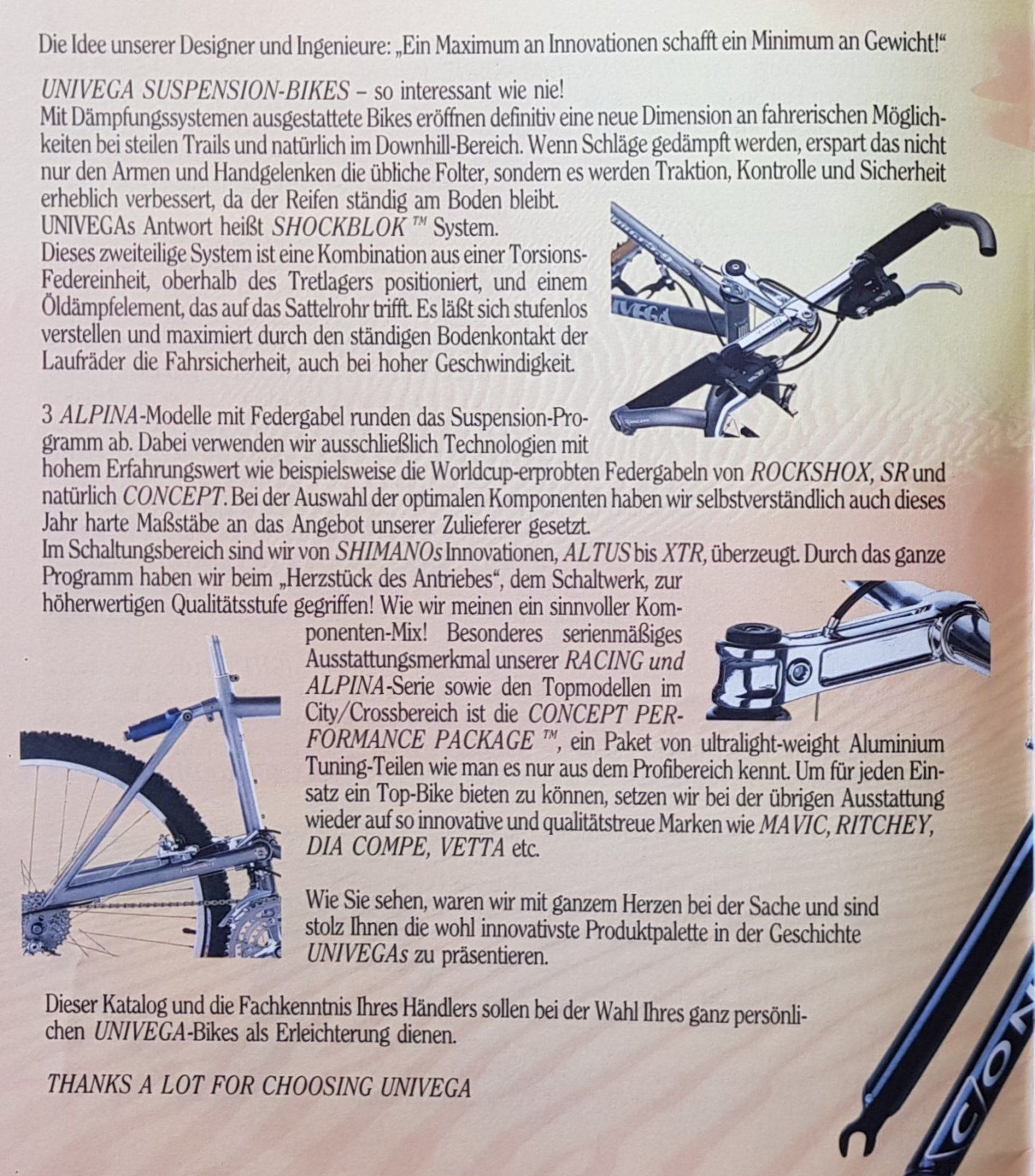 Univega 1994 lightweight components.jpg