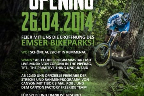 Eröffnung des Emser Bikeparks bei Bad Ems am 26. April 2014: Informationen und Streckenvideo