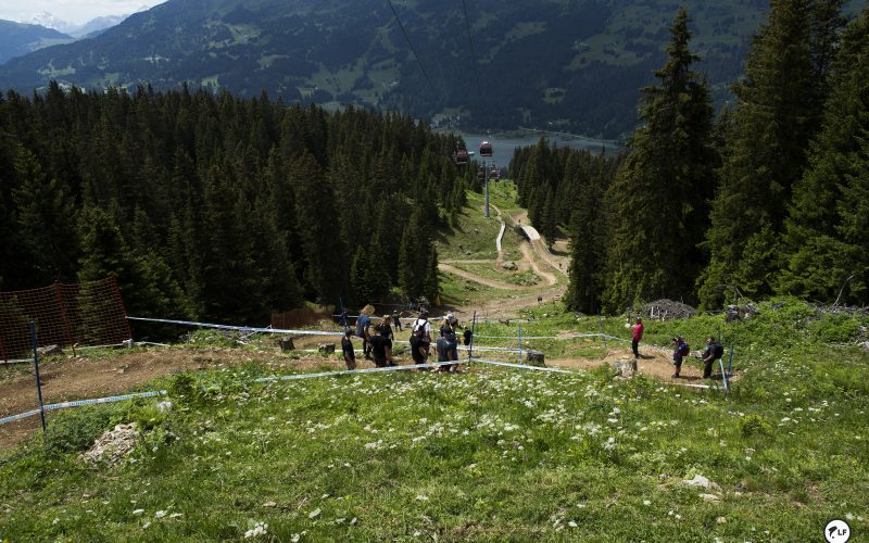 DH World Cup #5 – Lenzerheide: Postkartenpanorama beim Track Walk