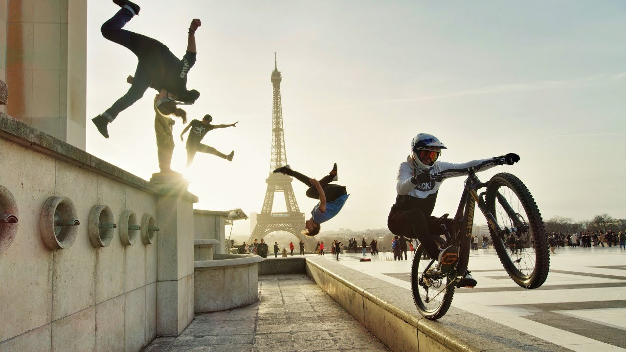 Red Bull Mountain Bike >> Bike vs. Parkour: Fabio Wibmer fliegt durch London und Paris Red Bull Mountain Bike >> Bike vs. Parkour: Fabio Wibmer fliegt durch London und Paris