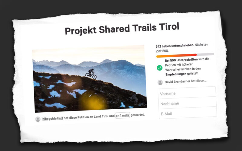 Projekt „Shared Trails Tirol“: Petition für legale Trails in Tirol gestartet