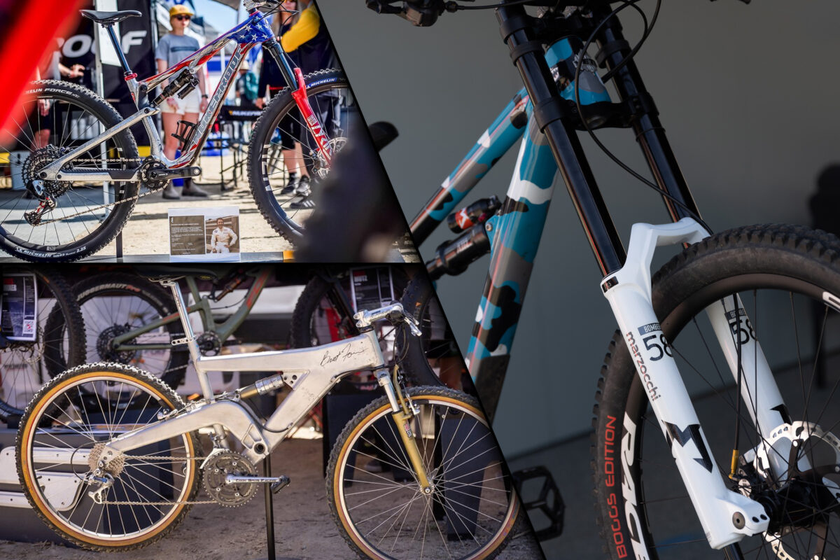 Sea Otter Classic 2023: Foes Mixer Enduro, weiße Marzocchi-Gabeln, Nukeproof Signature-Bike