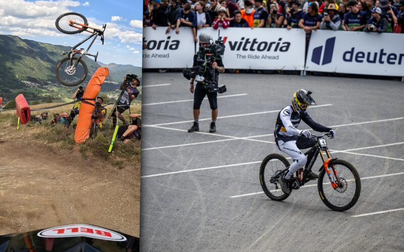 Downhill World Cup 2023 – Loudenvielle: Fliegende Bikes und brutale Motivation – Rennbericht von Andi Kolb