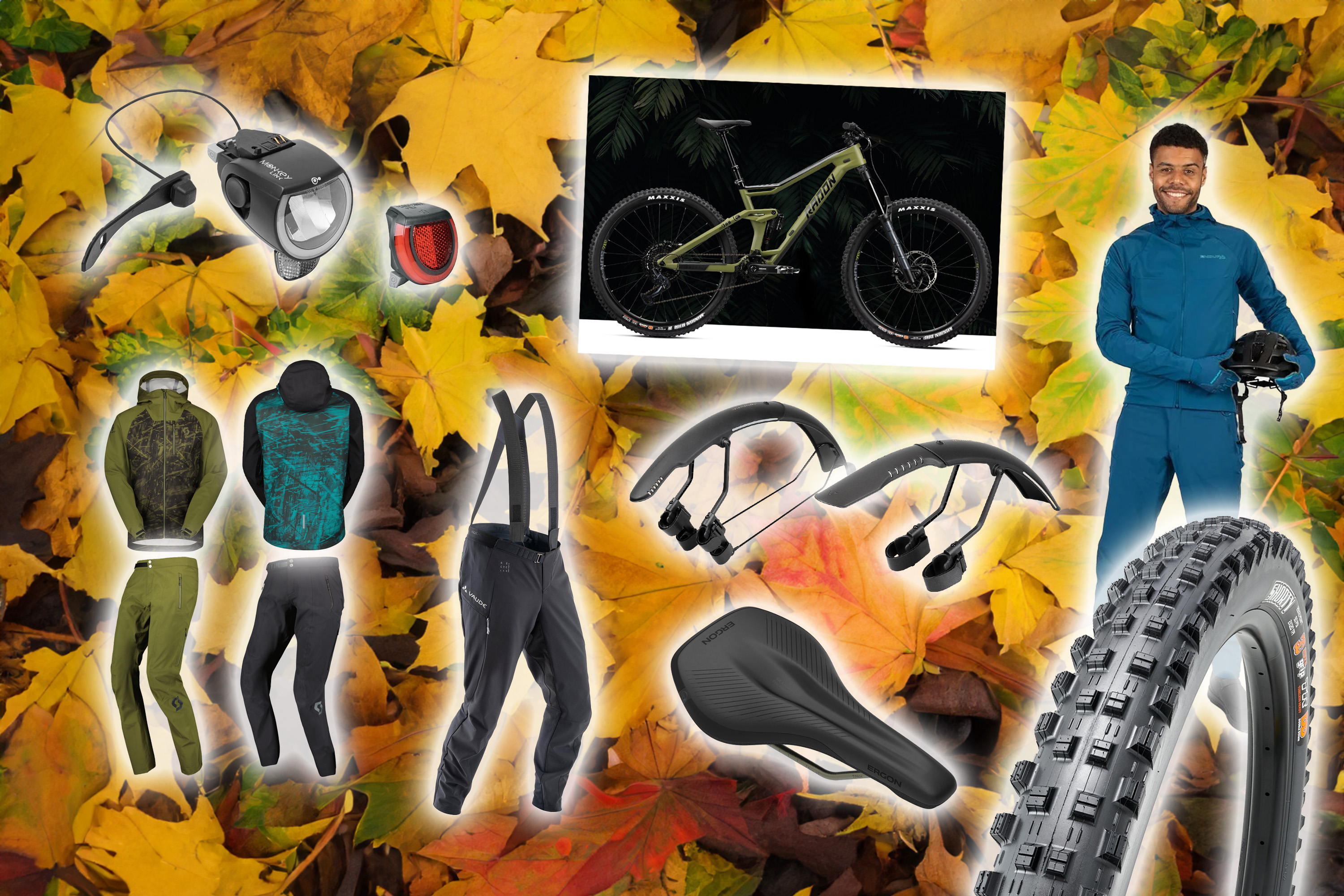 Radfahren im Herbst: Beleuchtung, Bekleidung und Zubehör