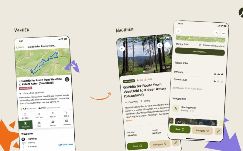 Neues komoot Design: Moderner Look und einfachere Navigation